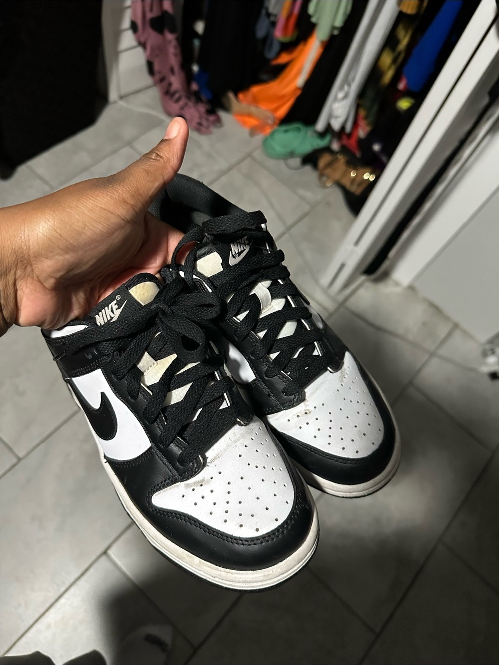Nike Kids Black and White High-Top Sneakers